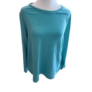 Lands' End Striped Long‎ Sleeve T-Shirt Casual Everyday Top Size M/P